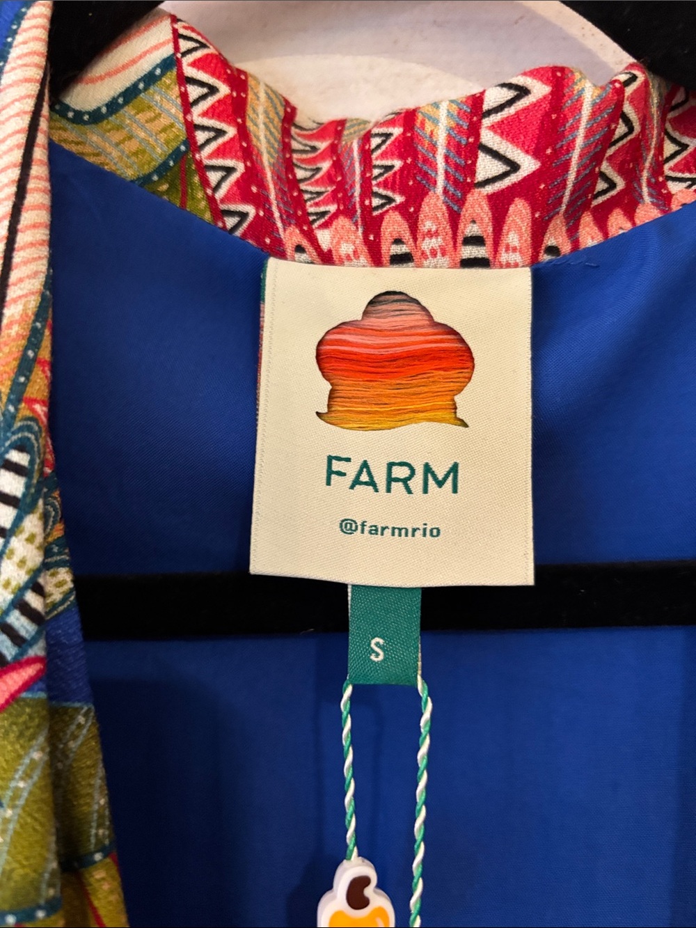 FARM Rio Blue Tropical Leaf Maxi Dress - Picture 3 of 4